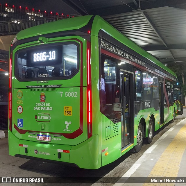 Nova Paineira Transportes Urbanos S.A 7 5002 na cidade de São Paulo, São Paulo, Brasil, por Michel Nowacki. Número da foto: #12771218.