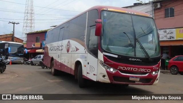 Auto Viação Porto Rico 2104 na cidade de Santa Inês, Maranhão, Brasil, por Miqueias Pereira Sousa. Número da foto: #12769998.