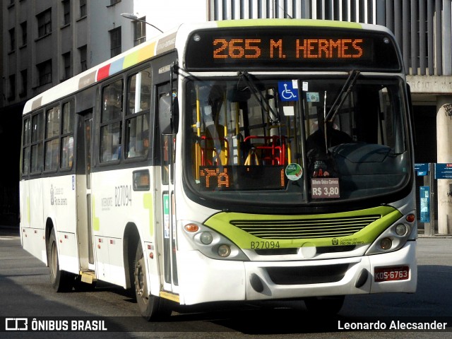 Caprichosa Auto Ônibus B27094 na cidade de Rio de Janeiro, Rio de Janeiro, Brasil, por Leonardo Alecsander. Número da foto: #12770876.