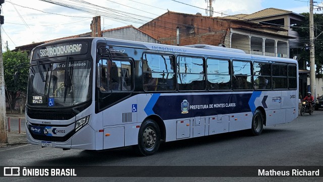 Solaris Transportes 24103 na cidade de Montes Claros, Minas Gerais, Brasil, por Matheus Richard. Número da foto: #12772490.