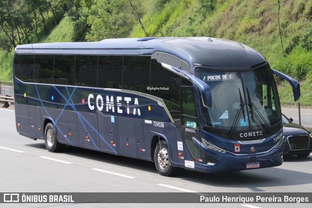 Viação Cometa 724536 na cidade de Piraí, Rio de Janeiro, Brasil, por Paulo Henrique Pereira Borges. Número da foto: #12772801.