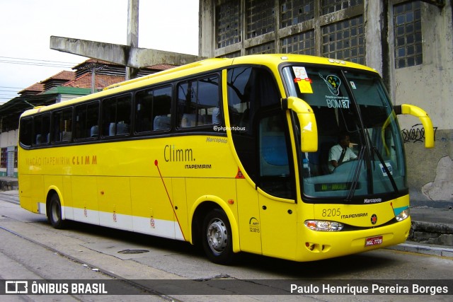 Viação Itapemirim 8205 na cidade de Rio de Janeiro, Rio de Janeiro, Brasil, por Paulo Henrique Pereira Borges. Número da foto: #12772811.