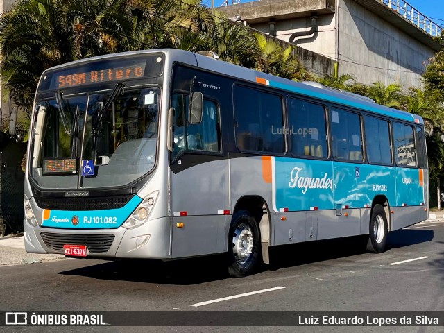 Auto Ônibus Fagundes RJ 101.082 na cidade de Niterói, Rio de Janeiro, Brasil, por Luiz Eduardo Lopes da Silva. Número da foto: #12772614.