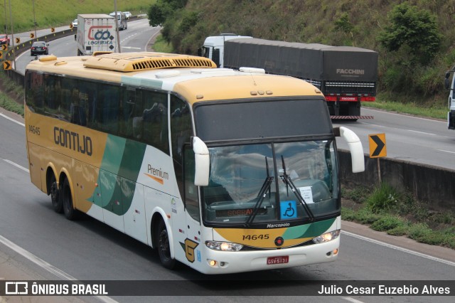 Empresa Gontijo de Transportes 14645 na cidade de Extrema, Minas Gerais, Brasil, por Julio Cesar Euzebio Alves. Número da foto: #12774013.