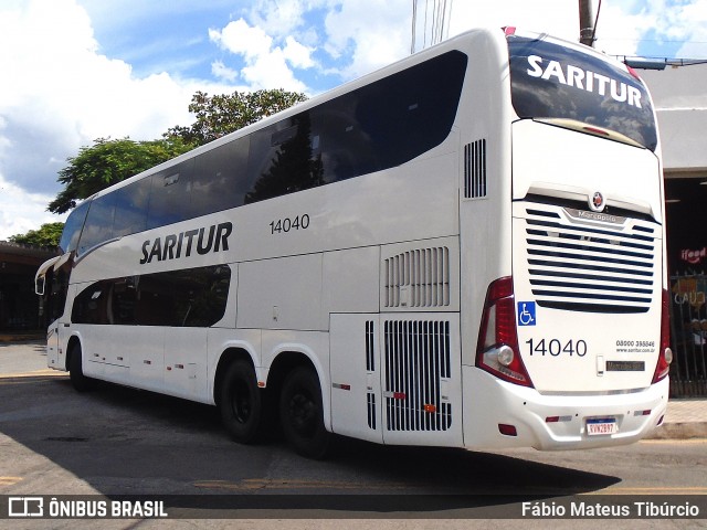 Saritur - Santa Rita Transporte Urbano e Rodoviário 14040 na cidade de Três Corações, Minas Gerais, Brasil, por Fábio Mateus Tibúrcio. Número da foto: #12771686.