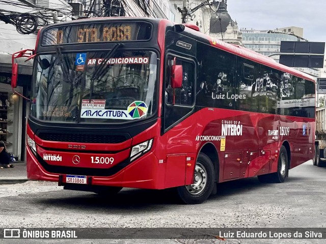 Viação Araçatuba 1.5.009 na cidade de Niterói, Rio de Janeiro, Brasil, por Luiz Eduardo Lopes da Silva. Número da foto: #12772608.