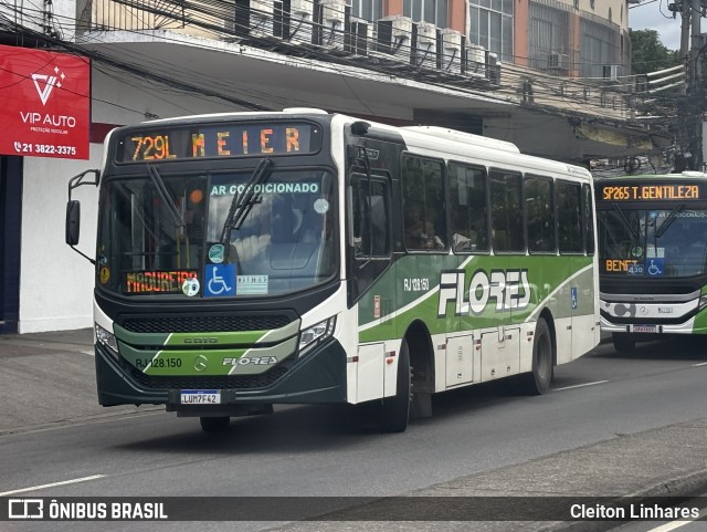 Transportes Flores RJ 128.150 na cidade de Rio de Janeiro, Rio de Janeiro, Brasil, por Cleiton Linhares. Número da foto: #12771544.