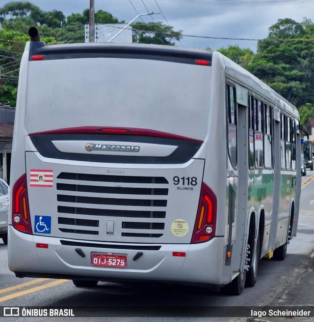 BluMob - Concessionária de Transporte Urbano de Blumenau 9118 na cidade de Blumenau, Santa Catarina, Brasil, por Iago Scheineider. Número da foto: #12772469.