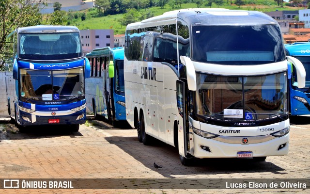 Saritur - Santa Rita Transporte Urbano e Rodoviário 13990 na cidade de Alfenas, Minas Gerais, Brasil, por Lucas Elson de Oliveira. Número da foto: #12774337.