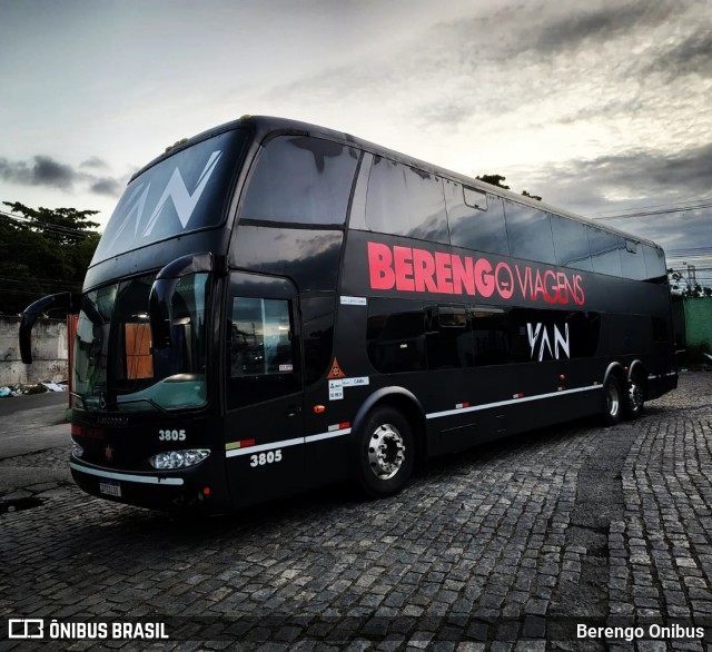 Berengo Viagens 3805 na cidade de Rio de Janeiro, Rio de Janeiro, Brasil, por Berengo Onibus. Número da foto: #12774731.