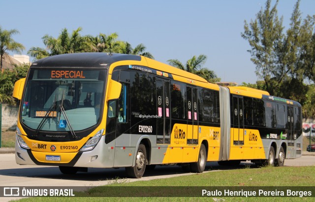 Mobi Rio E902160 na cidade de Rio de Janeiro, Rio de Janeiro, Brasil, por Paulo Henrique Pereira Borges. Número da foto: #12775943.