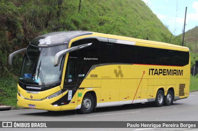 Viação Nova Itapemirim 60596 na cidade de Piraí, Rio de Janeiro, Brasil, por Paulo Henrique Pereira Borges. Número da foto: #12701459.