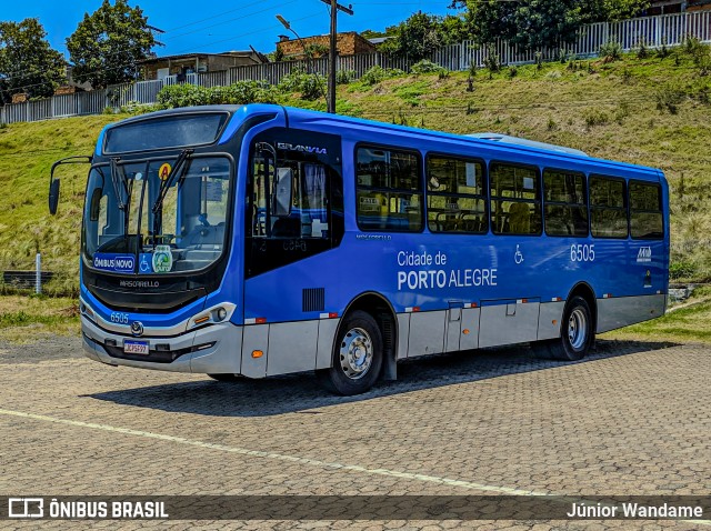 Nortran Transportes Coletivos 6505 na cidade de Porto Alegre, Rio Grande do Sul, Brasil, por Júnior Wandame. Número da foto: #12702006.
