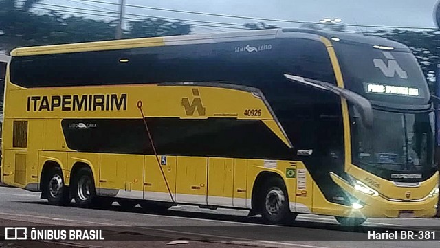 Viação Itapemirim 40926 na cidade de Betim, Minas Gerais, Brasil, por Hariel BR-381. Número da foto: #12701016.
