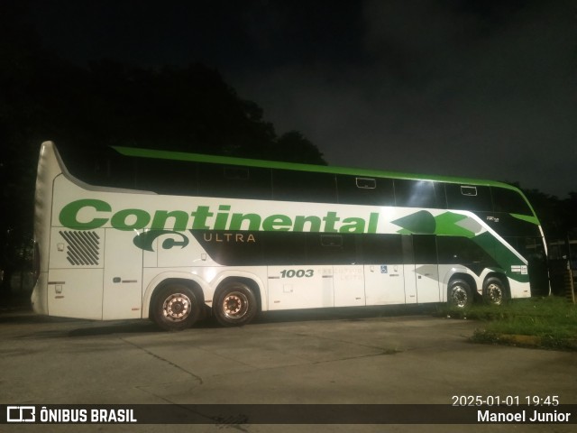 Viação Continental de Transportes 1003 na cidade de São Paulo, São Paulo, Brasil, por Manoel Junior. Número da foto: #12701400.