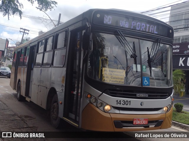 Viação Cidade de Caieiras 14301 na cidade de Caieiras, São Paulo, Brasil, por Rafael Lopes de Oliveira. Número da foto: #12699598.