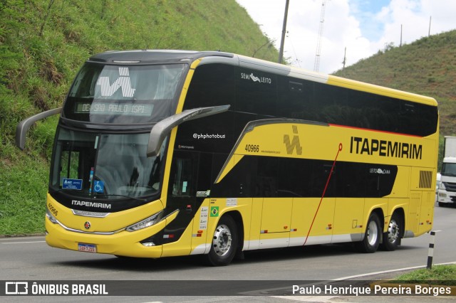 Viação Nova Itapemirim 40966 na cidade de Piraí, Rio de Janeiro, Brasil, por Paulo Henrique Pereira Borges. Número da foto: #12701468.
