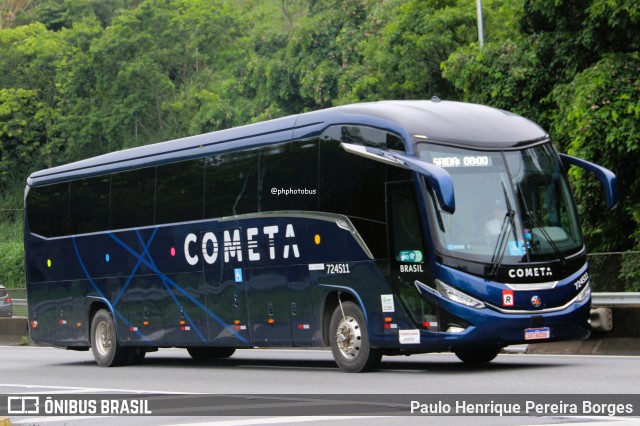 Viação Cometa 724511 na cidade de Piraí, Rio de Janeiro, Brasil, por Paulo Henrique Pereira Borges. Número da foto: #12701349.