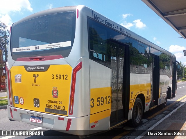 Upbus Qualidade em Transportes 3 5912 na cidade de São Paulo, São Paulo, Brasil, por Davi Santos Silva. Número da foto: #12701628.