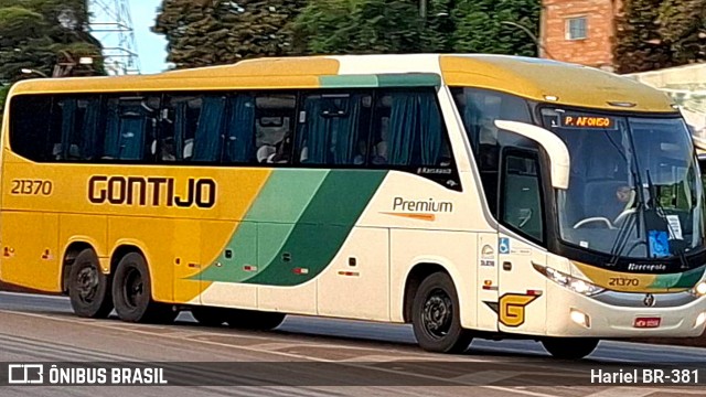 Empresa Gontijo de Transportes 21370 na cidade de Betim, Minas Gerais, Brasil, por Hariel BR-381. Número da foto: #12701960.