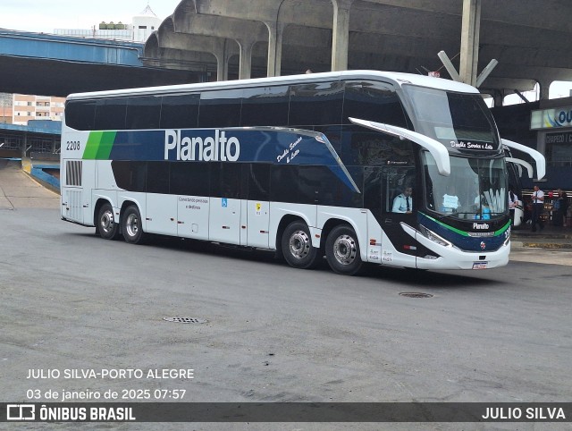Planalto Transportes 2208 na cidade de Porto Alegre, Rio Grande do Sul, Brasil, por JULIO SILVA. Número da foto: #12700339.