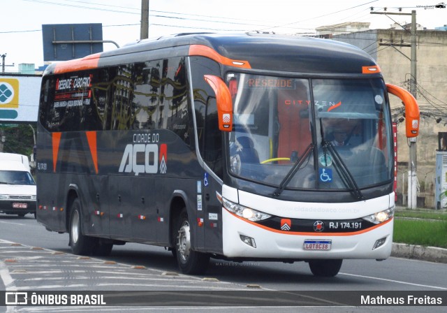 Viação Cidade do Aço RJ 174.191 na cidade de Volta Redonda, Rio de Janeiro, Brasil, por Matheus Freitas. Número da foto: #12700080.