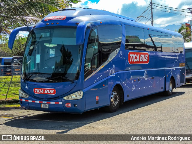 Tica Bus Transportes Internacionales Centroamericanos 118 na cidade de La Uruca, San José, San José, Costa Rica, por Andrés Martínez Rodríguez. Número da foto: #12778608.