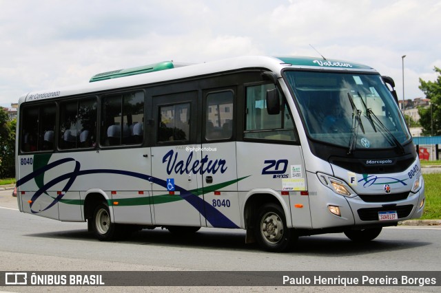 Valetur Transportes Locação e Turismo 8040 na cidade de Resende, Rio de Janeiro, Brasil, por Paulo Henrique Pereira Borges. Número da foto: #12778029.