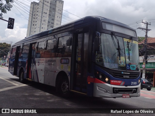 Viação Osasco 21.989 na cidade de São Paulo, São Paulo, Brasil, por Rafael Lopes de Oliveira. Número da foto: #12777205.