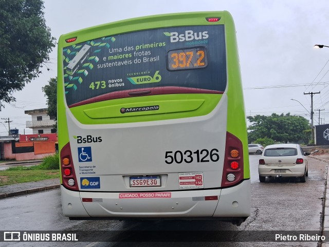 BsBus Mobilidade 503126 na cidade de Ceilândia, Distrito Federal, Brasil, por Pietro Ribeiro. Número da foto: #12776969.