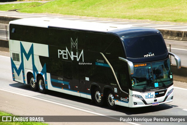 Empresa de Ônibus Nossa Senhora da Penha 64000 na cidade de Resende, Rio de Janeiro, Brasil, por Paulo Henrique Pereira Borges. Número da foto: #12777998.