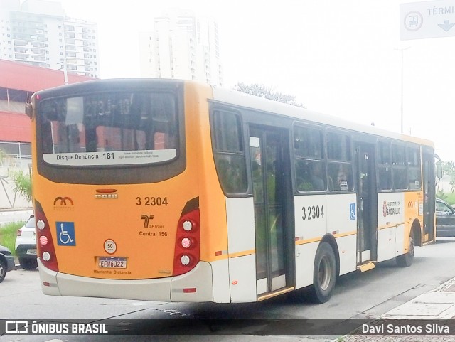 Viação Metrópole Paulista - Zona Leste 3 2304 na cidade de São Paulo, São Paulo, Brasil, por Davi Santos Silva. Número da foto: #12776949.