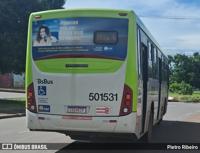 BsBus Mobilidade 501531 na cidade de Ceilândia, Distrito Federal, Brasil, por Pietro Ribeiro. Número da foto: #12776980.