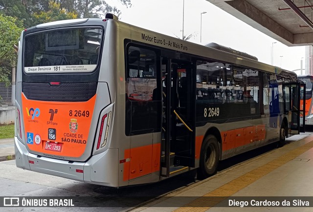 Viação Gato Preto 8 2649 na cidade de Osasco, São Paulo, Brasil, por Diego Cardoso da Silva. Número da foto: #12777439.