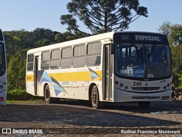 Lourenci Transportes e Turismo 340 na cidade de Itaara, Rio Grande do Sul, Brasil, por Rudinei Francisco Mantovani. Número da foto: #12779630.