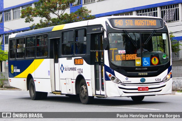 Viação Sul Fluminense 1234 na cidade de Volta Redonda, Rio de Janeiro, Brasil, por Paulo Henrique Pereira Borges. Número da foto: #12780535.