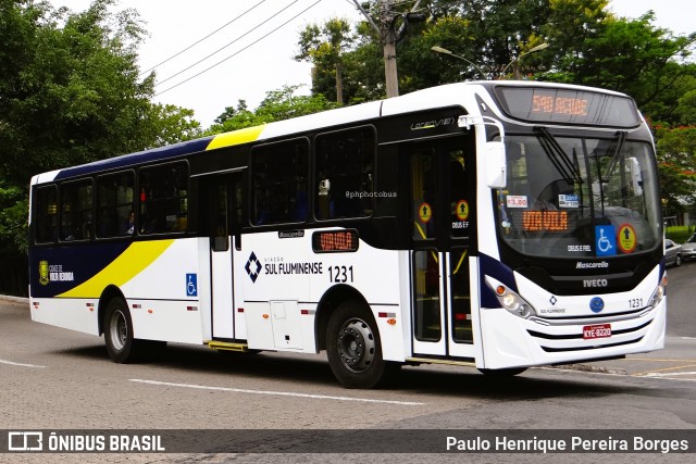 Viação Sul Fluminense 1231 na cidade de Volta Redonda, Rio de Janeiro, Brasil, por Paulo Henrique Pereira Borges. Número da foto: #12780512.