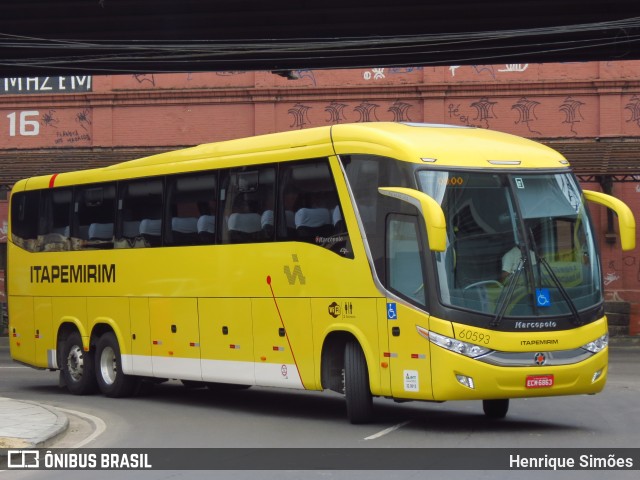 Viação Itapemirim 60593 na cidade de Rio de Janeiro, Rio de Janeiro, Brasil, por Henrique Simões. Número da foto: #12780590.