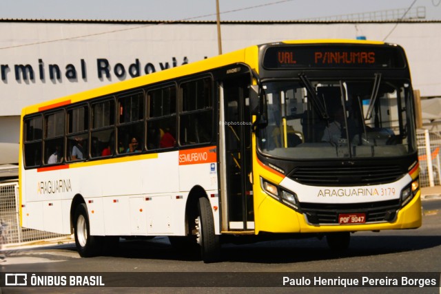 Viação Araguarina 3179 na cidade de Goiânia, Goiás, Brasil, por Paulo Henrique Pereira Borges. Número da foto: #12780448.