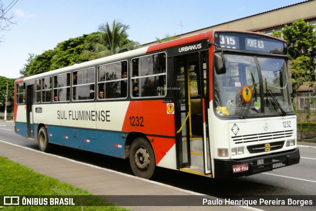 Viação Sul Fluminense 1232 na cidade de Volta Redonda, Rio de Janeiro, Brasil, por Paulo Henrique Pereira Borges. Número da foto: #12780518.