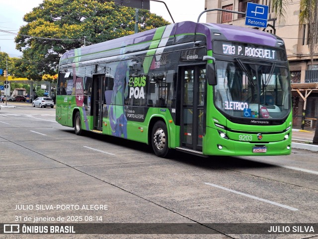 Nortran Transportes Coletivos 9203 na cidade de Porto Alegre, Rio Grande do Sul, Brasil, por JULIO SILVA. Número da foto: #12779822.