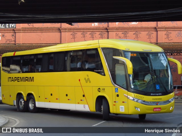 Viação Itapemirim 60597 na cidade de Rio de Janeiro, Rio de Janeiro, Brasil, por Henrique Simões. Número da foto: #12780559.