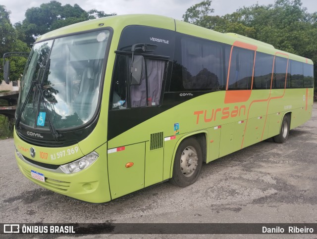 Tursan - Turismo Santo André 1017 (RJ 597.269) na cidade de Barra do Piraí, Rio de Janeiro, Brasil, por Danilo  Ribeiro. Número da foto: #12703610.