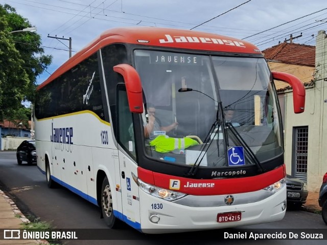 Auto Viação Jauense 1830 na cidade de Ribeirão Preto, São Paulo, Brasil, por Daniel Aparecido De Souza. Número da foto: #12705740.