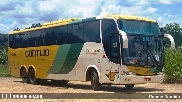 Empresa Gontijo de Transportes 14760 na cidade de São João Evangelista, Minas Gerais, Brasil, por Ronnie Damião. Número da foto: #12703743.