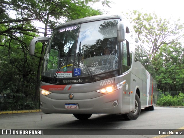 Empresa de Ônibus Pássaro Marron 45.151 na cidade de São Paulo, São Paulo, Brasil, por Luis Nunez. Número da foto: #12705638.