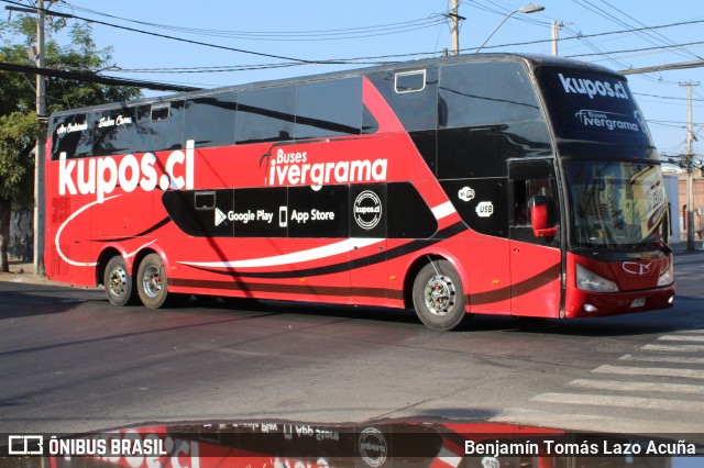 Ivergrama - Transporte y Turismo Iver Grama 102 na cidade de Estación Central, Santiago, Metropolitana de Santiago, Chile, por Benjamín Tomás Lazo Acuña. Número da foto: #12706294.