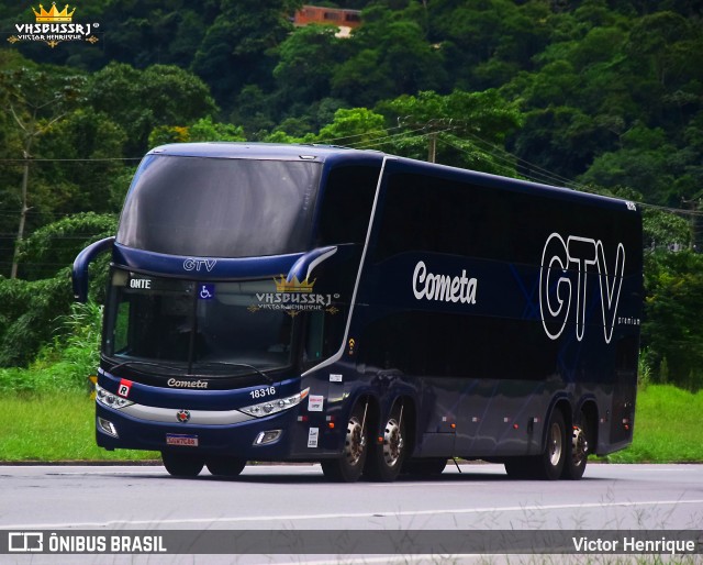 Viação Cometa 18316 na cidade de Petrópolis, Rio de Janeiro, Brasil, por Victor Henrique. Número da foto: #12708259.