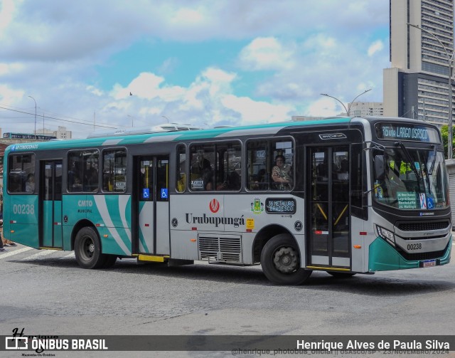 Auto Viação Urubupungá 00238 na cidade de Osasco, São Paulo, Brasil, por Henrique Alves de Paula Silva. Número da foto: #12706405.