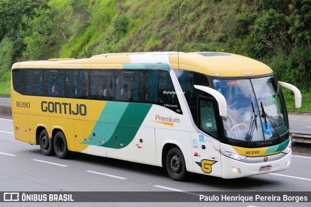 Empresa Gontijo de Transportes 18390 na cidade de Piraí, Rio de Janeiro, Brasil, por Paulo Henrique Pereira Borges. Número da foto: #12708774.